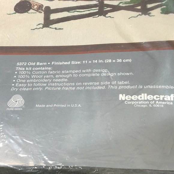 Wonderart Needlecraft 5372 Old Barn 11 X 14" Kit - Picture 4 of 7